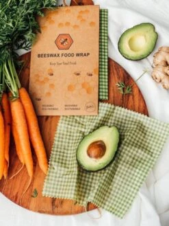 Bijenwas Wraps - Beeswax Food Wrap - Beewax - Bee Wrap - Bijenwasdoek - Zero Waste - 3 Stuks; Klein, Middel, Groot - Herbruikbaar - Duurzaam Cadeau - Boterhamzakje - Bijenwas Doek - Beeswax Wraps - Herbruikbaar Boterhamzakje - Bijenwas Vellen